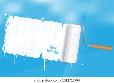 Paint roll on the glass