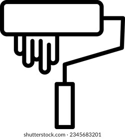 Paint Roll Roller Outline Icon