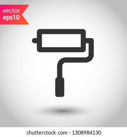 Paint roll vector icon. Paint roller vector icon. Paint roller flat sign. EPS 10