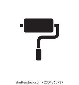 Paint roll vector icon. Paint roller flat sign design. Paint roller symbol. Painter roll symbol pictogram. UX UI icon