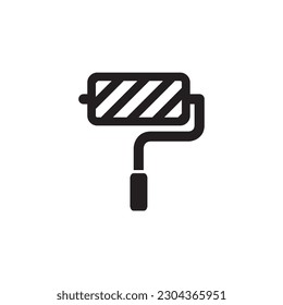 Paint roll vector icon. Paint roller flat sign design. Paint roller symbol. Painter roll symbol pictogram. UX UI icon
