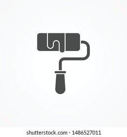Paint roll vector icon sign symbol