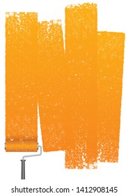Paint roller abstract background isolated on a white background. Vector illustration.