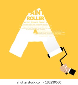Paint Roller Alphabet A 