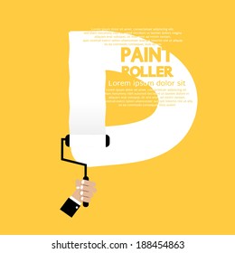 Paint Roller Alphabet D 