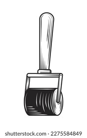paint roller art doodle isolated icon