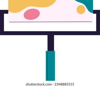 Paint Roller Art Supply Vector Illustration