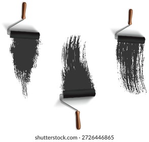 paint roller brush on white background