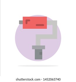 Paint Roller, Brush, Painter, Tool Abstract Circle Background Flat color Icon
