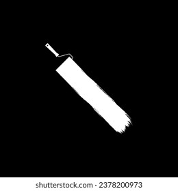 Paint Roller y Brush Stroke Silhouette, pueden utilizarse para plantillas, diseño, fondo, ilustración artística, espacio publicitario o elemento de diseño gráfico. Ilustración vectorial