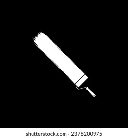 Paint Roller y Brush Stroke Silhouette, pueden utilizarse para plantillas, diseño, fondo, ilustración artística, espacio publicitario o elemento de diseño gráfico. Ilustración vectorial