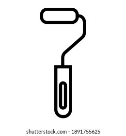 paint Roller can icon spray paint flat sign on white background. editable stroke vector illustration eps10 simple desain