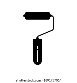 paint Roller can icon spray paint flat sign on white background. editable stroke vector illustration eps10 simple desain