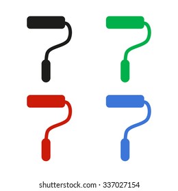 Paint roller - color vector icon