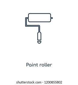 Paint roller concept line icon. Linear Paint roller concept outline symbol design. This simple element illustration can be used for web and mobile UI/UX.