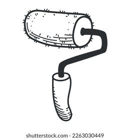 paint roller creative art supply icon
