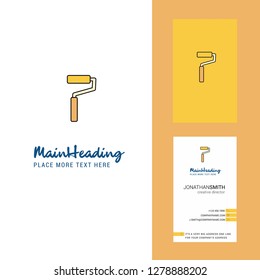 Paint roller  Creative Logo and business card. vertical Design Vector