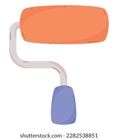 diseño de rodillos de pintura sobre blanco