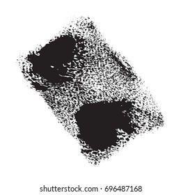 Paint roller distress overlay texture. Grunge design element. EPS10 vector.