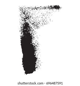 Paint roller distress overlay texture. Grunge design element. EPS10 vector.