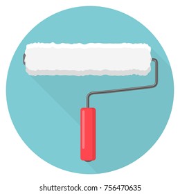 paint roller flat design icon
