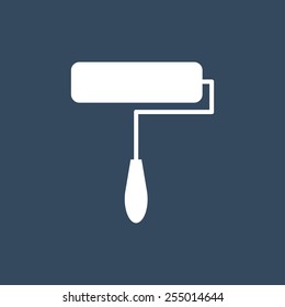  Paint roller flat icon. Modern flat icon for Web and Mobile Application. EPS 10. 