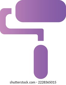 Paint roller gradient universal icon ui ux element sign.