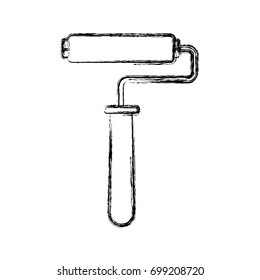 paint roller handle renovation decoration element icon