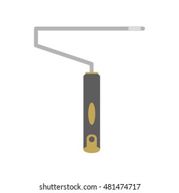 Paint roller holder illustration on the white background. Vector illustration