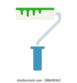 paint roller, home improvement tool icon