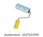 Paint roller icon 3d rendering illustration