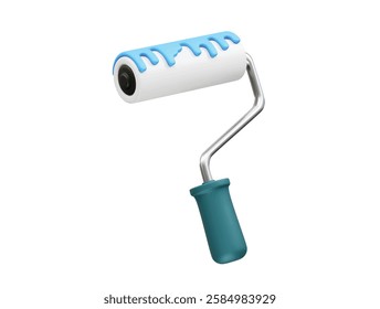 Paint Roller icon 3d rendering illustration