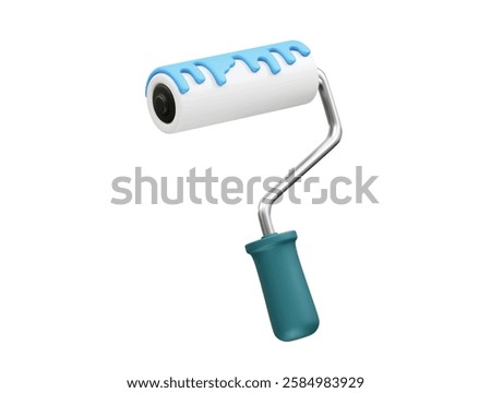 Paint Roller icon 3d rendering illustration