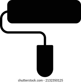 Paint Roller Icon, Art And Design Sign And Symbol Isolated On White Background.