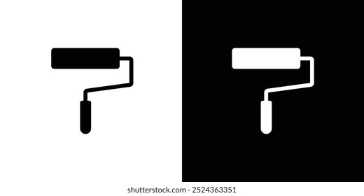 Icono de rodillo de pintura Ilustración de diseño de arte