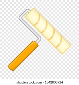 Paint roller icon in cartoon style isolated on background for any web design 