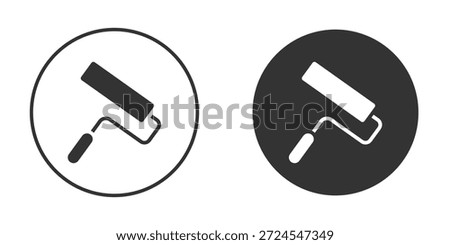 Paint roller icon clipart vector designs for graphic projects