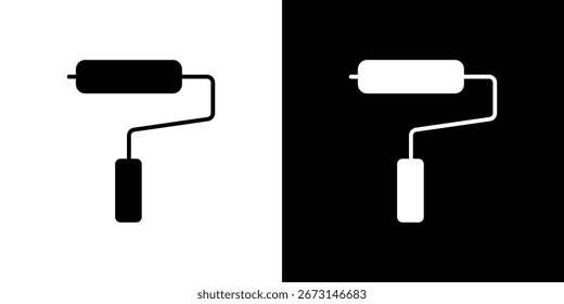 Pinte a coleção de ícones dos cilindros. Ilustração de vetor preenchido em preto e branco.