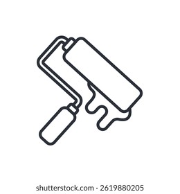 paint roller icon collection .design style with background