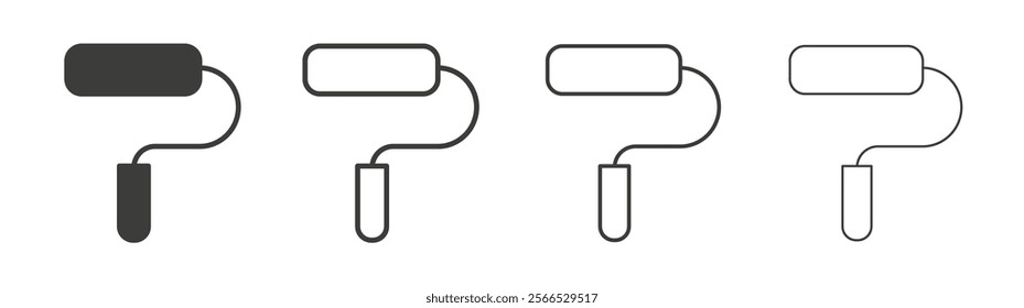 Paint roller icon collection for website design, app, UI design.
