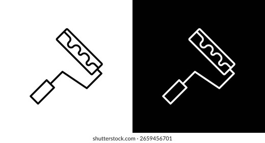 Farbrollensymbol für Konzept und Grafikdesign. Sammlung von hochwertigen schwarzen Stil Vektorsymbole