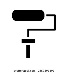 Paint roller icon. Concept of home improvement, renovation, and painting.