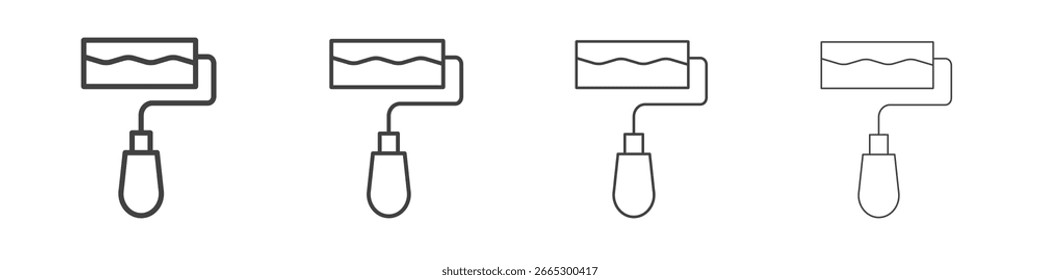 Paint Rollensymbol Konzept Umrisssymbol Design.