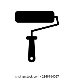 Icône rouleau de peinture. Outil de construction. Illustration à plat pictogramme isolée sur fond blanc. Image vectorielle EPS10