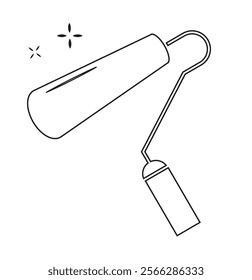 The paint roller icon Decorating and painting vector image