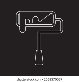 The paint roller icon Decorating and painting vector design eps 10 