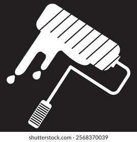 The paint roller icon Decorating and painting vector design eps 10 