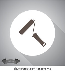 The paint roller icon. Decorating and painting, repair symbol. 