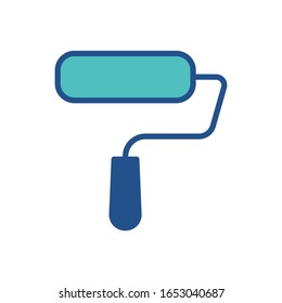 paint roller icon design, flat style icon collection