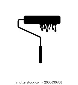 Paint roller icon design template vector isolated illustration